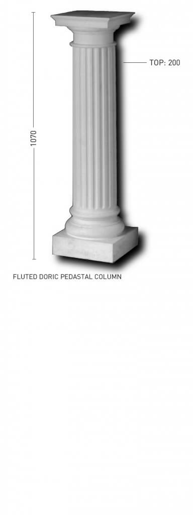 Fluted Doric Pedastal Column - Thomas & Wilson London Cornicing Coving Plasterwork