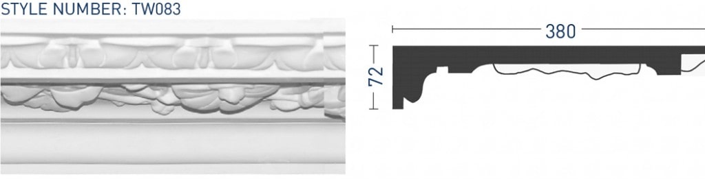 Enriched Cornice TW083 - Thomas & Wilson London Cornicing Coving Plasterwork